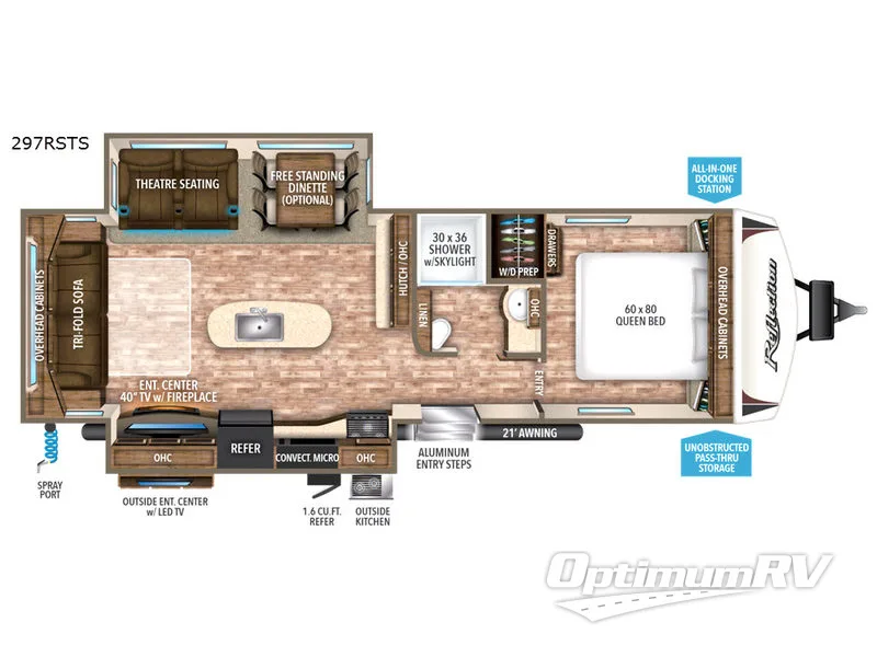 2017 Grand Design Reflection 297RSTS RV Floorplan Photo