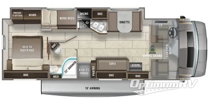 2021 Entegra Odyssey 31F RV Floorplan Photo