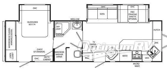 2011 Holiday Rambler Savoy LX 32 FKD Floorplan Photo