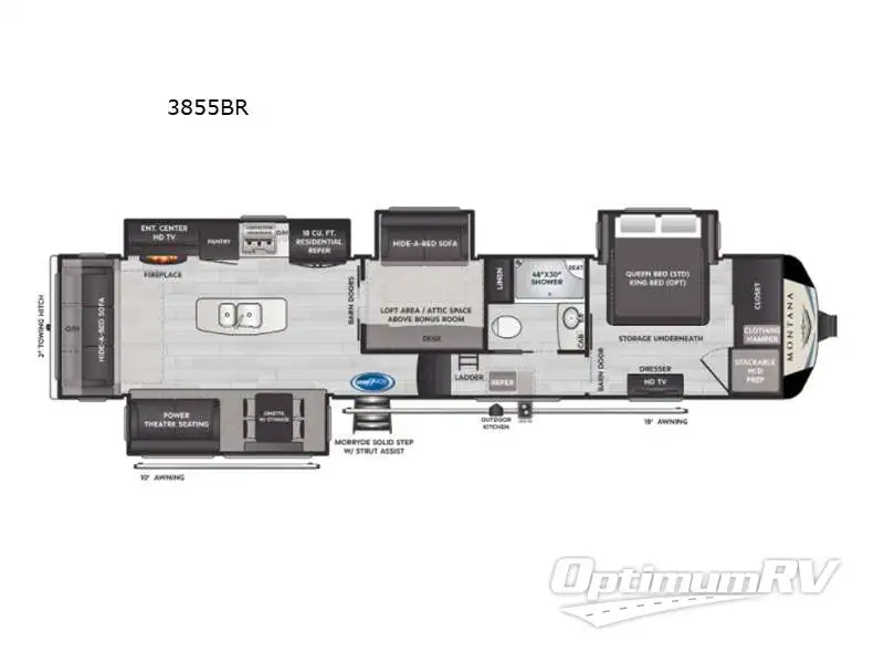 2021 Keystone Montana 3855BR RV Floorplan Photo