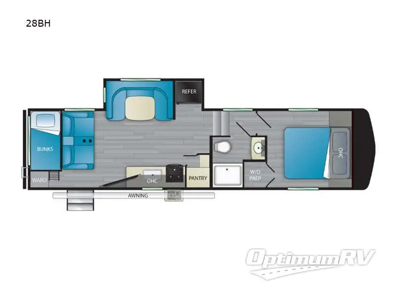 2021 Heartland Milestone 28BH Floorplan Photo