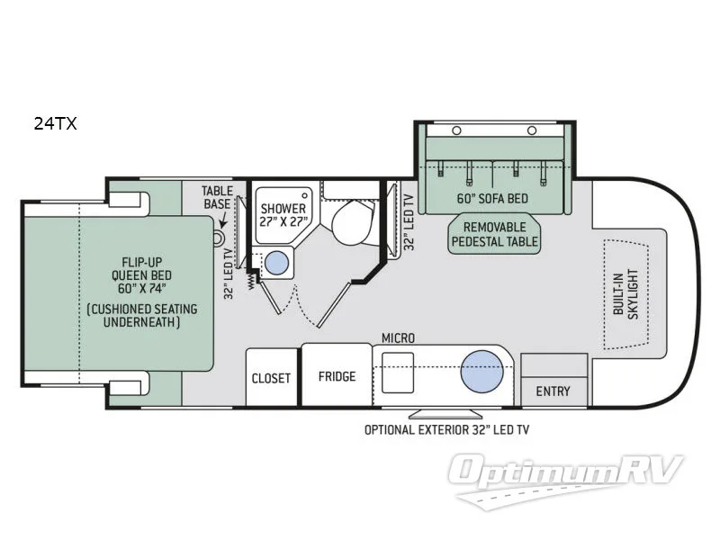 2017 Thor Compass 24TX RV Floorplan Photo