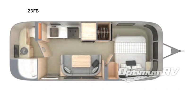 2020 Airstream Globetrotter 23FB Floorplan Photo