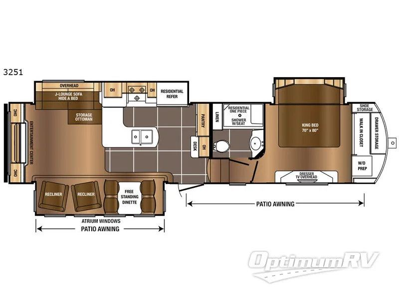 2017 Prime Time Sanibel 3251 Floorplan Photo