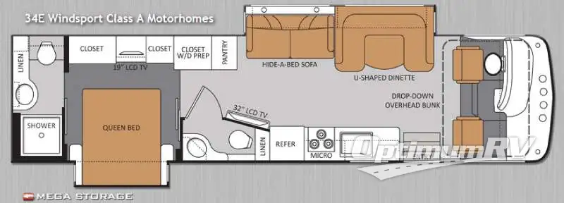 2014 Thor Windsport 34E Floorplan Photo