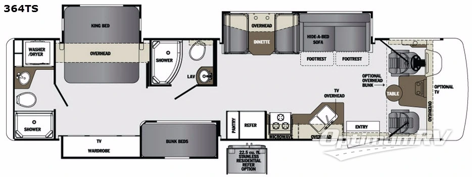 2017 Forest River Georgetown 364TS Floorplan Photo