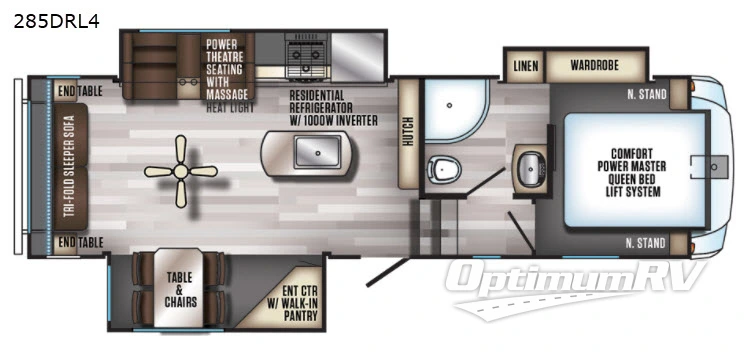 2019 Forest River Cherokee Arctic Wolf 285DRL4 Floorplan Photo