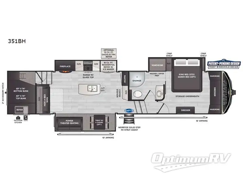 2022 Keystone Montana High Country 351BH Floorplan Photo