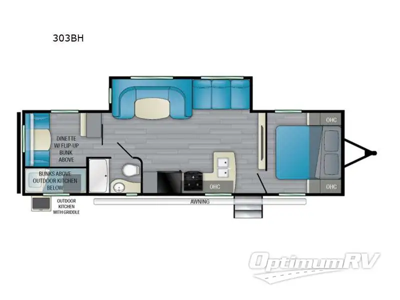2022 Heartland Prowler 303BH Floorplan Photo