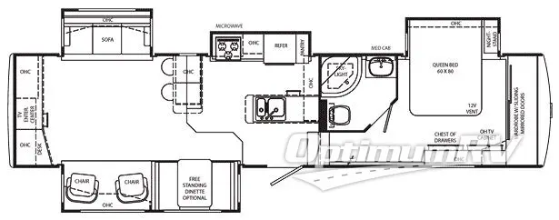 2007 Holiday Rambler Alumascape Suite 36REQ Floorplan Photo