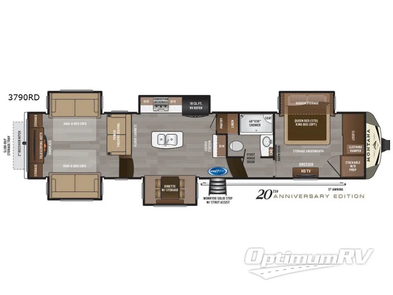 2019 Keystone Montana 3790RD Floorplan Photo