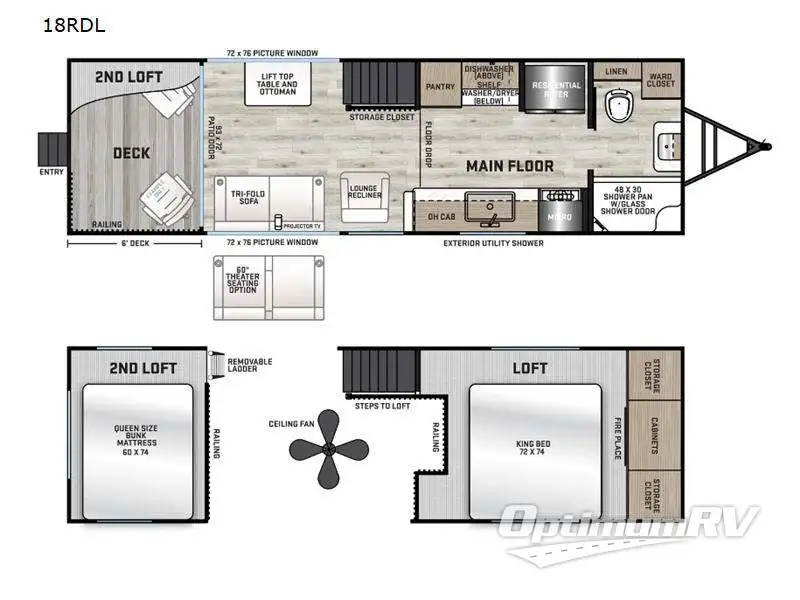 2024 Coachmen Catalina Destination Series 18RDL Floorplan Photo