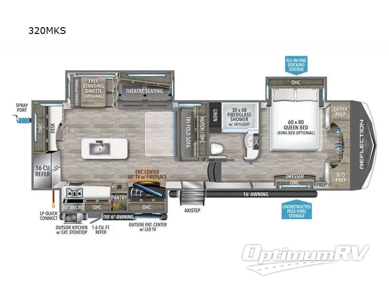 2023 Grand Design Reflection 320MKS Floorplan Photo