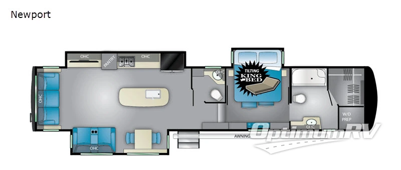 2020 Heartland Landmark 365 Newport RV Floorplan Photo