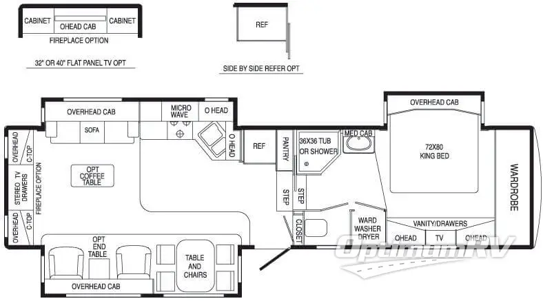 2005 DRV Luxury Suites Mobile Suites 36 RE3 Floorplan Photo