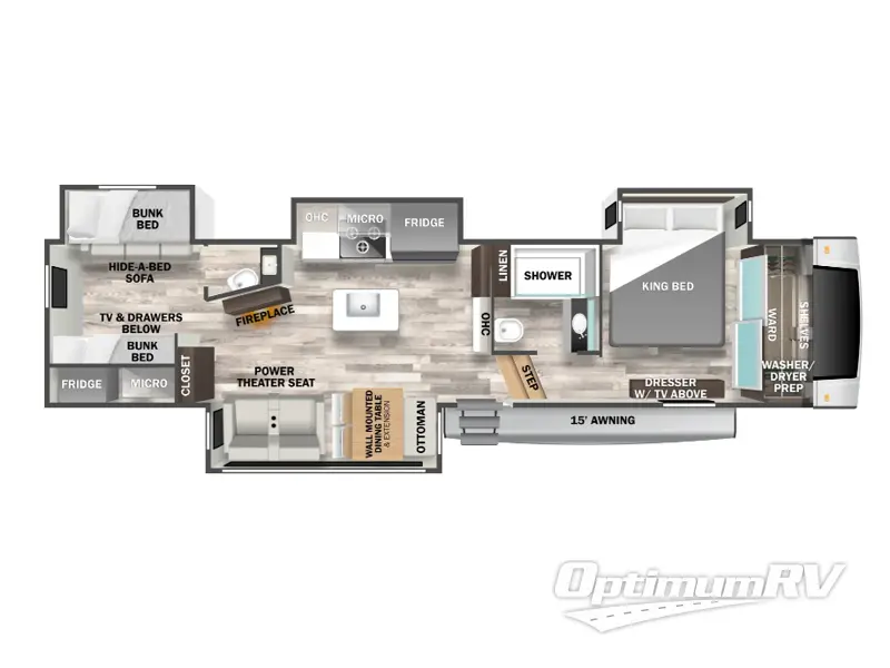 2024 Forest River Cedar Creek Experience 3325BH RV Floorplan Photo