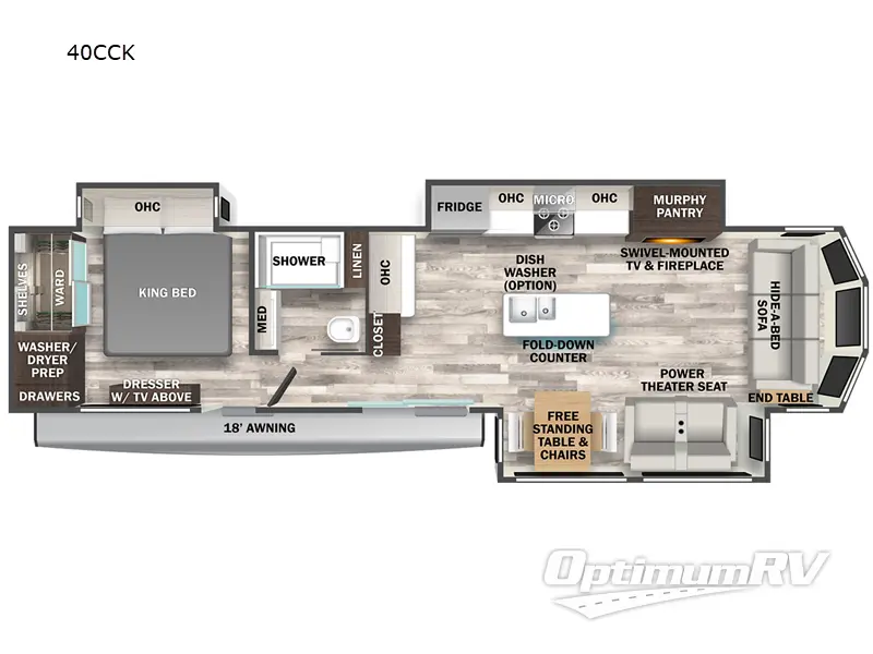 2024 Forest River Cedar Creek Cottage 40CCK Floorplan Photo