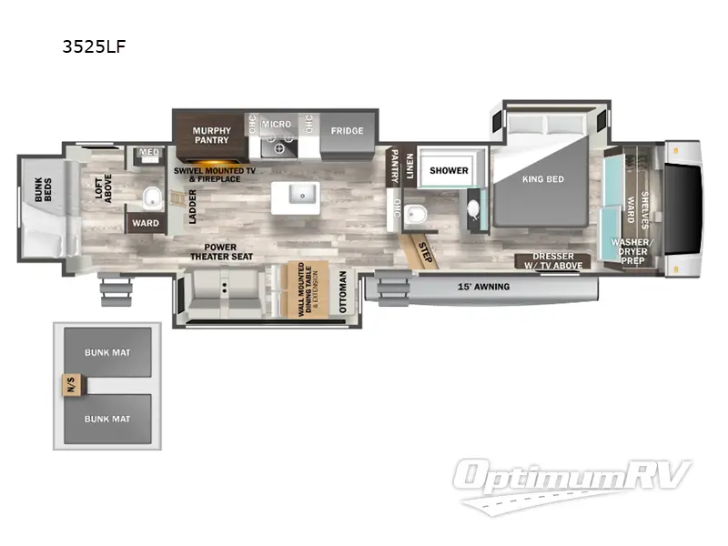 2024 Forest River Cedar Creek Experience 3525LF Floorplan Photo