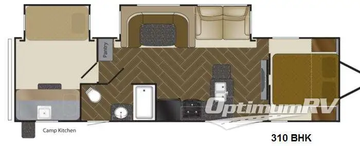 2013 Heartland Sundance 310BHK Floorplan Photo