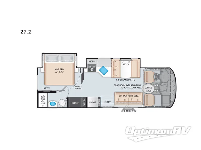2020 Thor ACE 27.2 Floorplan Photo