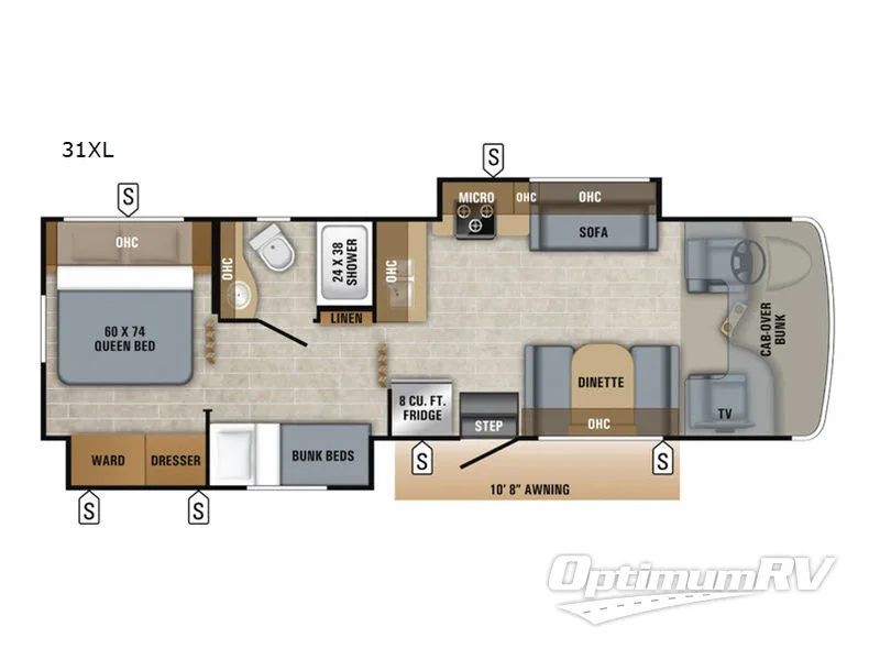 2019 Jayco Redhawk 31XL Floorplan Photo