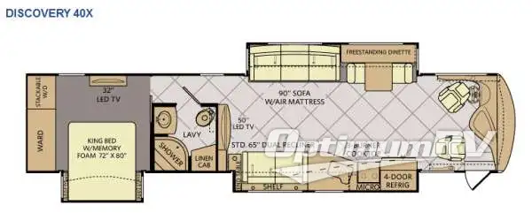 2014 Fleetwood Discovery 40X Floorplan Photo