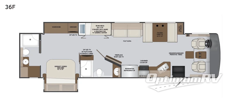 2019 Holiday Rambler Vacationer 36F Floorplan Photo