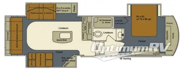 2015 EverGreen RV Bay Hill 295RL Floorplan Photo