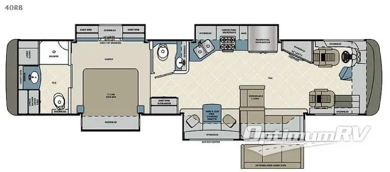 2016 Forest River Berkshire XL 40RB Floorplan Photo