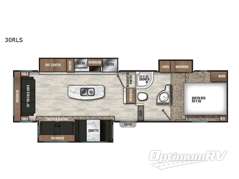 2019 Coachmen Chaparral Lite 30RLS Floorplan Photo