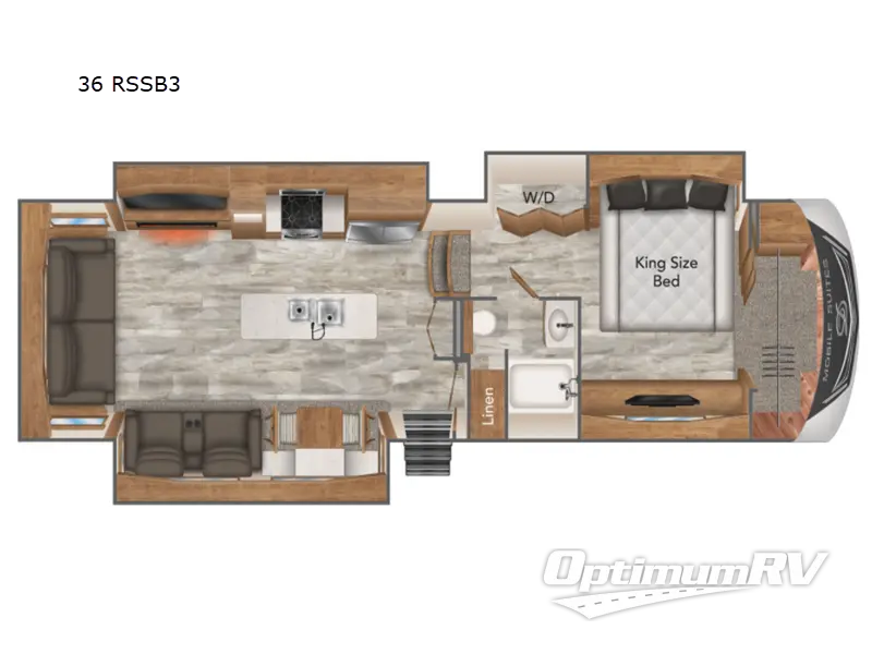 2021 DRV Luxury Suites Mobile Suites 36RSSB3 Floorplan Photo