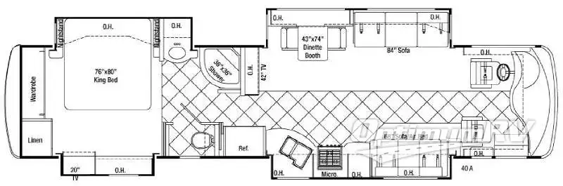 2008 Damon Essence 40A Floorplan Photo