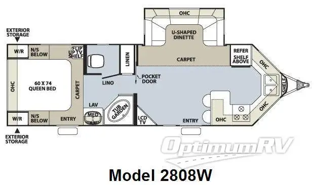 2009 Forest River Rockwood Wind Jammer 2808W Floorplan Photo
