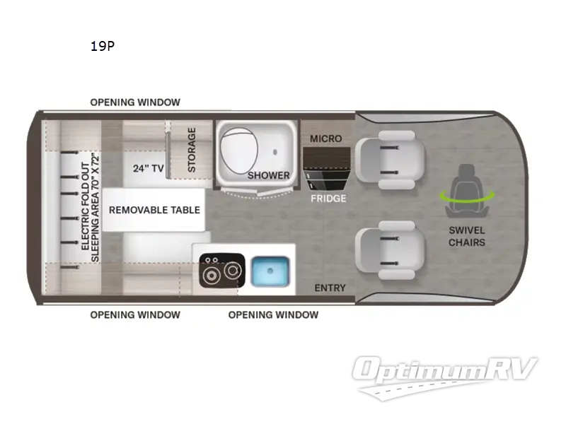 2022 Thor Sanctuary 19P RV Floorplan Photo