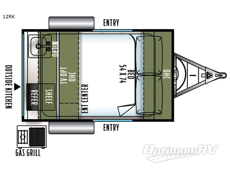 2018 Forest River Flagstaff E-Pro 12RK RV Floorplan Photo