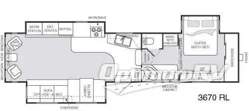2005 Keystone Montana 3670 RL Floorplan Photo