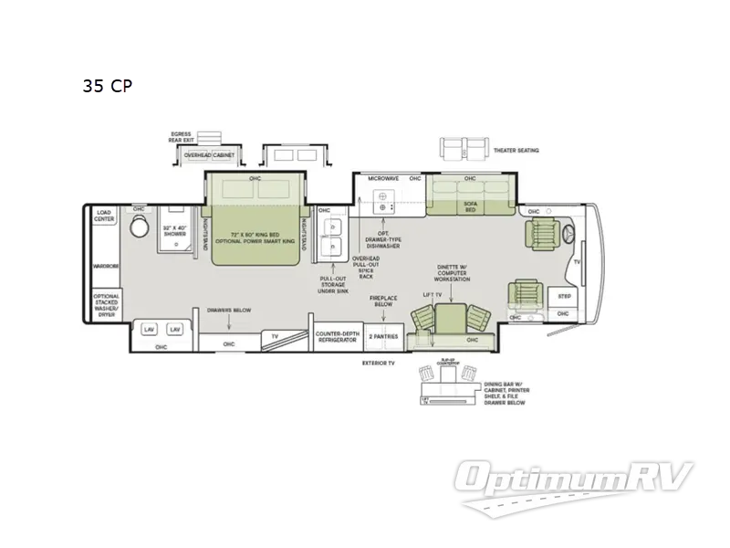 2023 Tiffin Allegro Bus 35 CP Floorplan Photo
