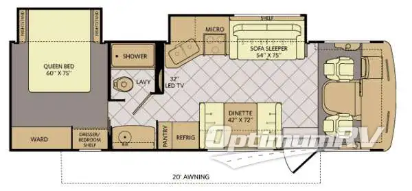 2014 Fleetwood Bounder 30T Floorplan Photo