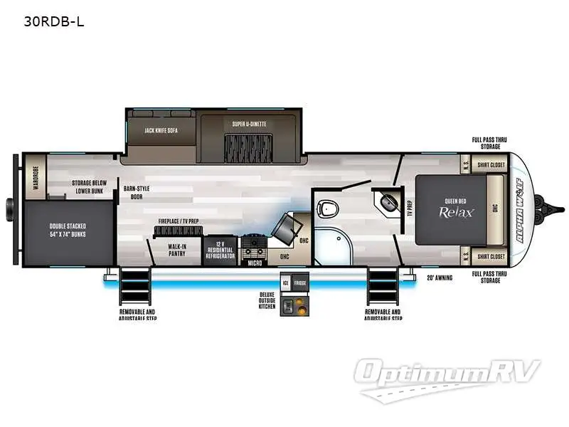 2021 Forest River Cherokee Alpha Wolf 30RDB-L Floorplan Photo