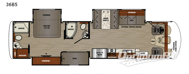 2019 Forest River Georgetown 5 Series 36B5 Floorplan Photo