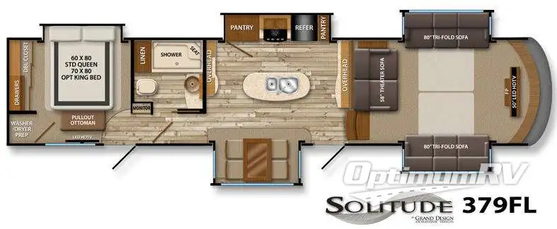 2015 Grand Design Solitude 379FL Floorplan Photo