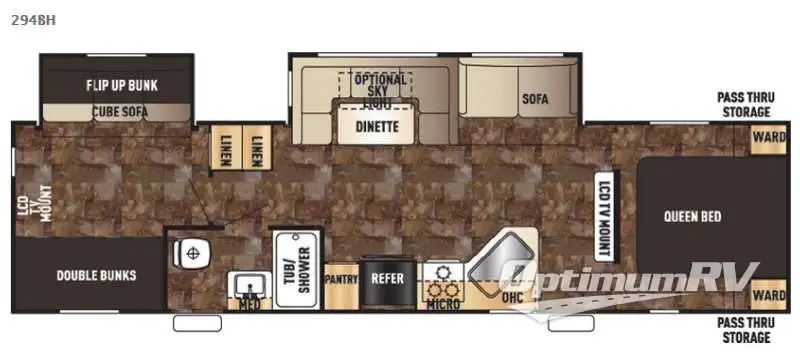 2016 Forest River Cherokee 294BH Floorplan Photo