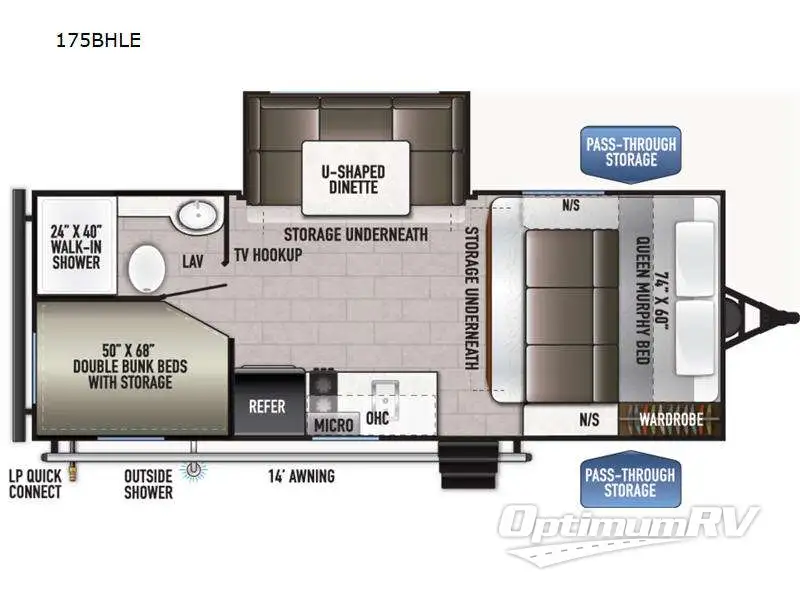 2023 East To West Della Terra 175BHLE RV Floorplan Photo