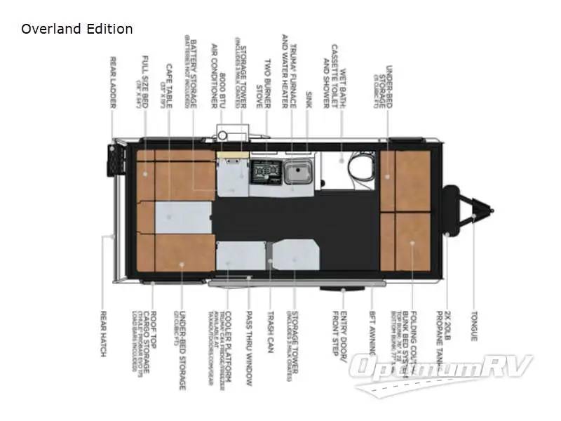 2022 TAXA Outdoors Mantis Overland Edition RV Floorplan Photo
