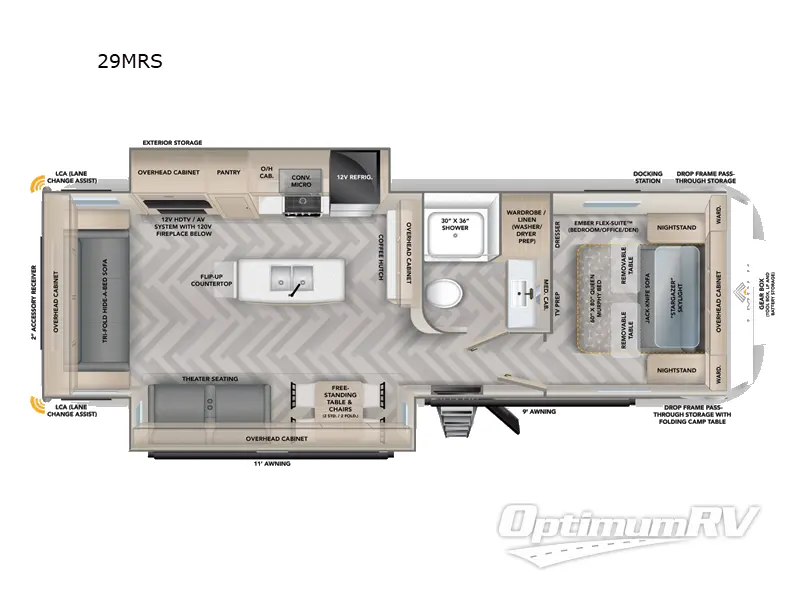2024 Ember Touring Edition 29MRS Floorplan Photo