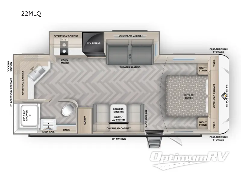 2025 Ember E-Series 22MLQ Floorplan Photo