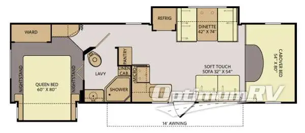 2014 Fleetwood Jamboree Searcher 31M Floorplan Photo
