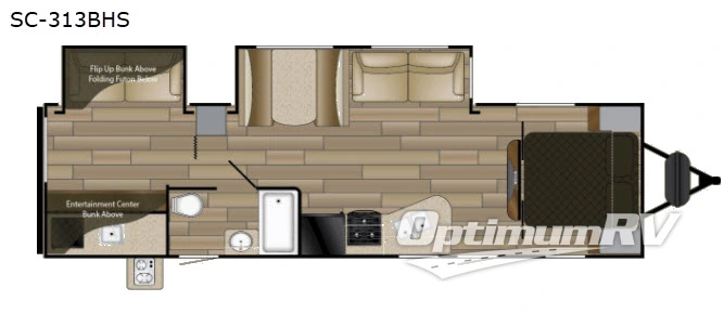 2018 Cruiser Shadow Cruiser 313BHS Floorplan Photo