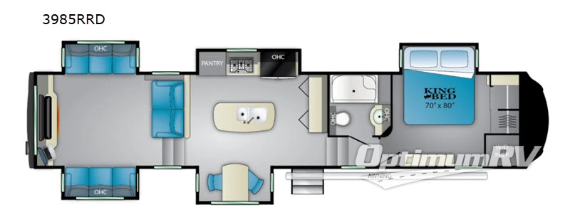 2021 Heartland Bighorn 3985RRD RV Floorplan Photo