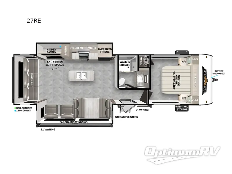 2025 Forest River Wildwood 27RE Floorplan Photo